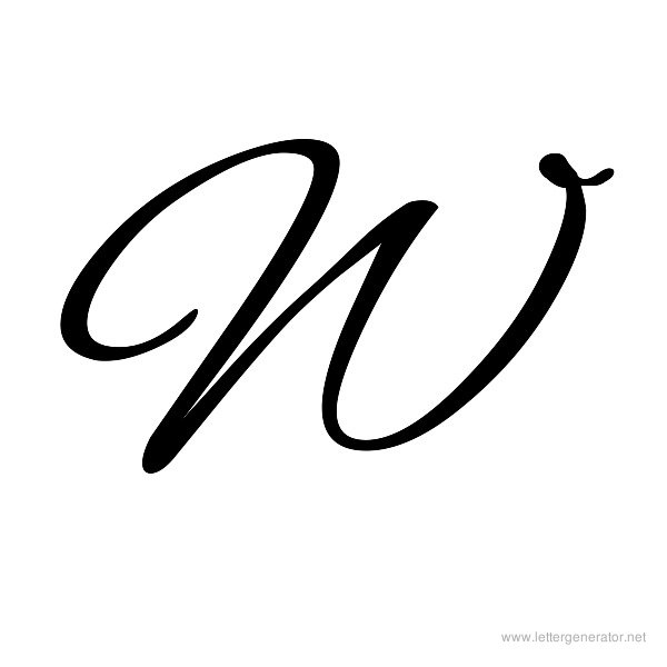 8 Best Images of Printable Letter W Fonts - Cursive Letter W, Printable