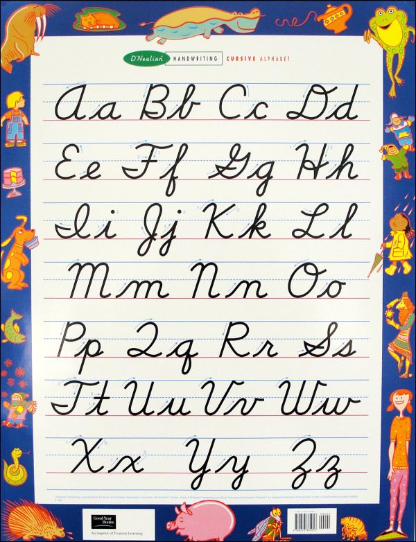 Cursive Writing Chart