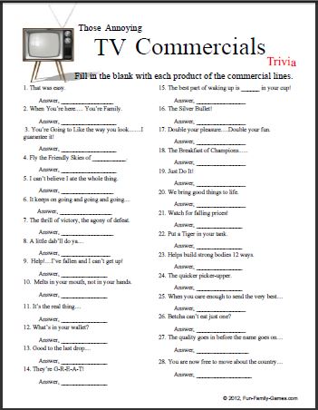 Trivia Questions For Seniors 1950s
