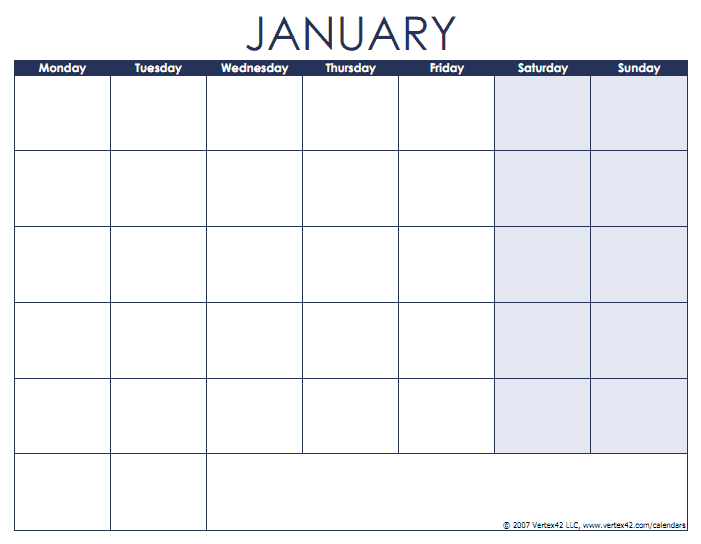 7 Best Images of Blank Monthly Calendar Printable Free Printable