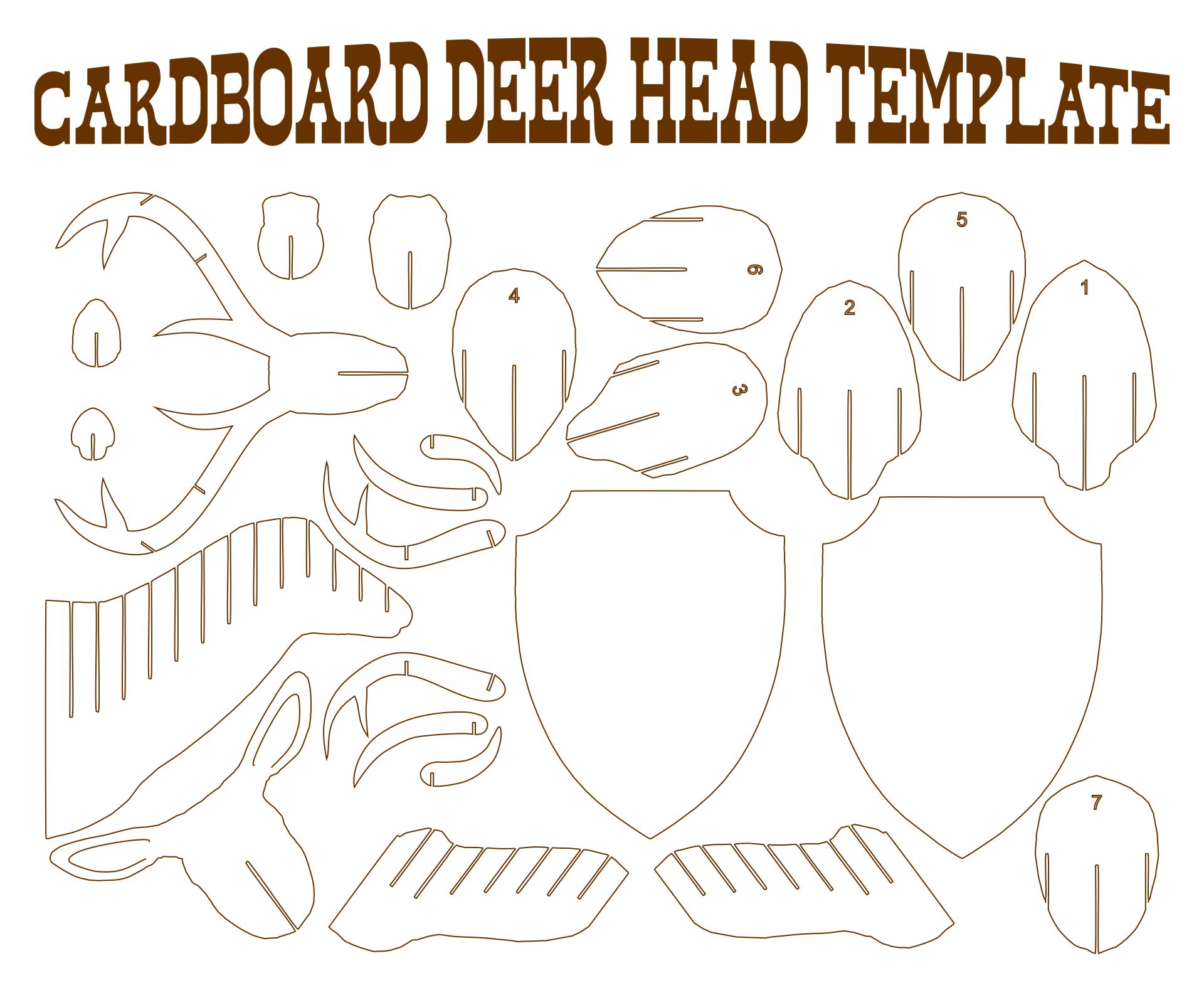 Printable Cardboard Animal Heads Templates