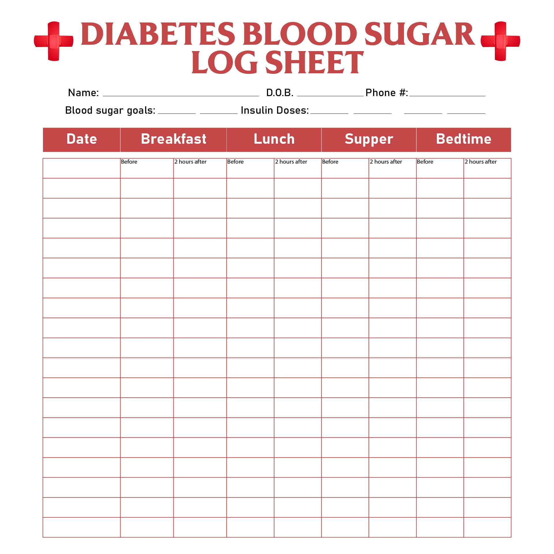 Blood Sugar Log Fillable Printable Blood Sugar Log Templates To SexiezPix Web Porn