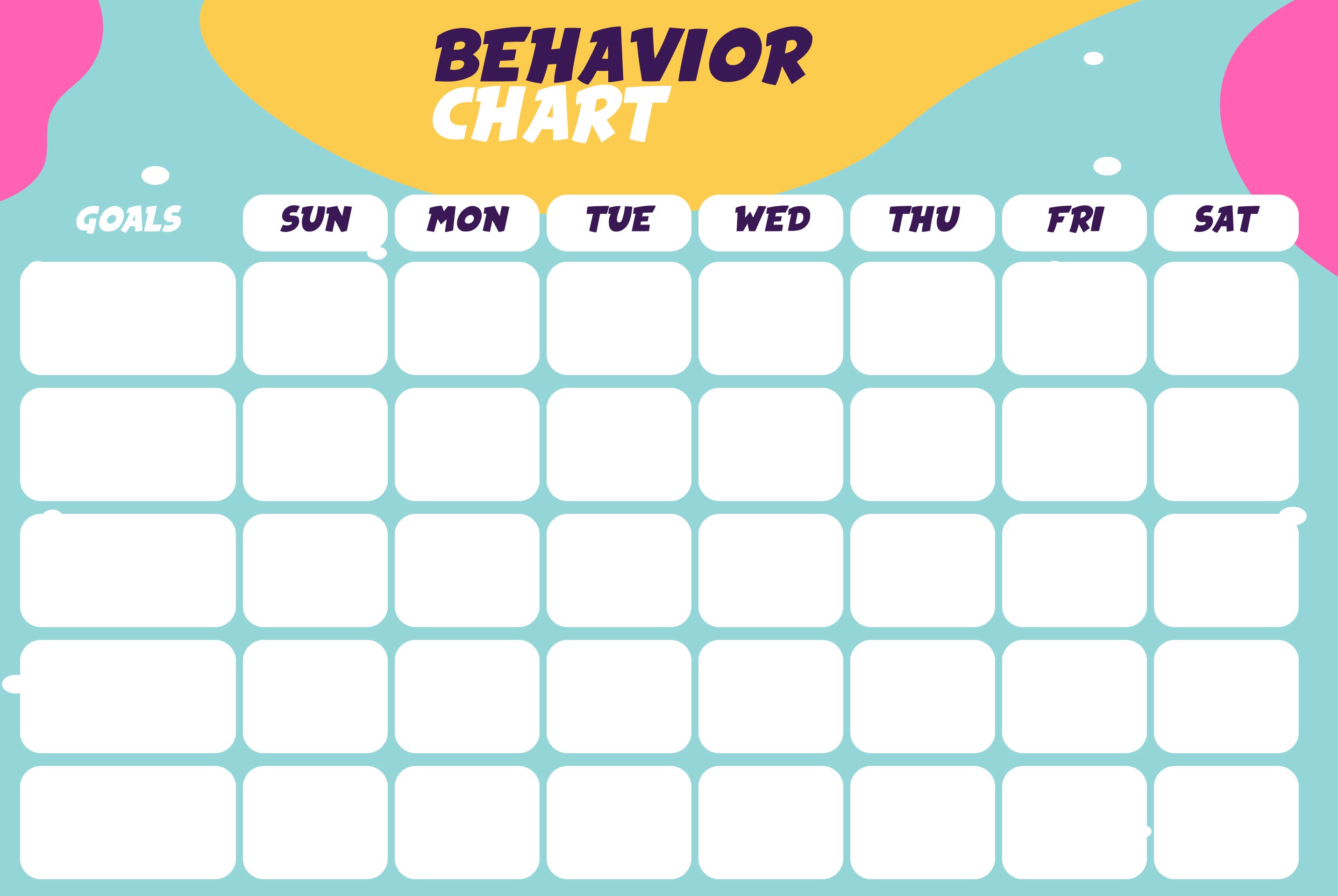 Printable Behavior Charts For