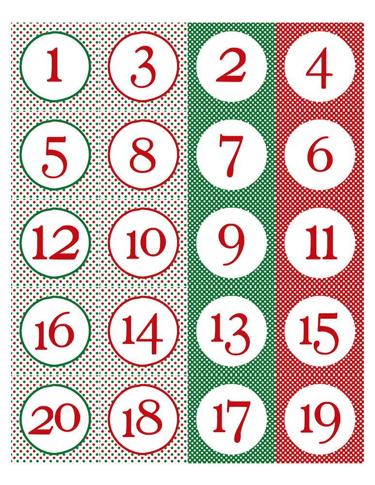 6 Best Images of Free Printable Numbers 1 25 Free Printable Christmas