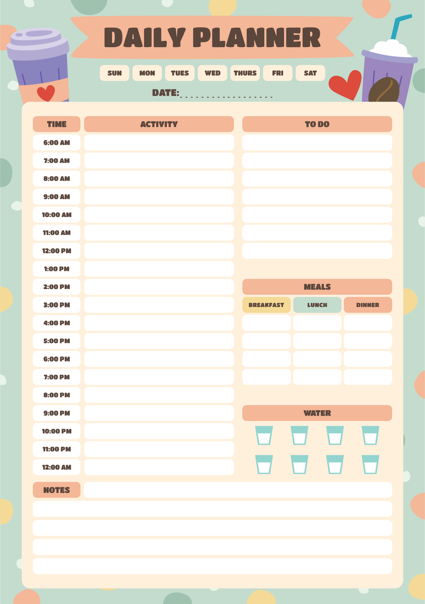 8 Best Images of Hourly Day Planner Printable Pages - Hourly Daily