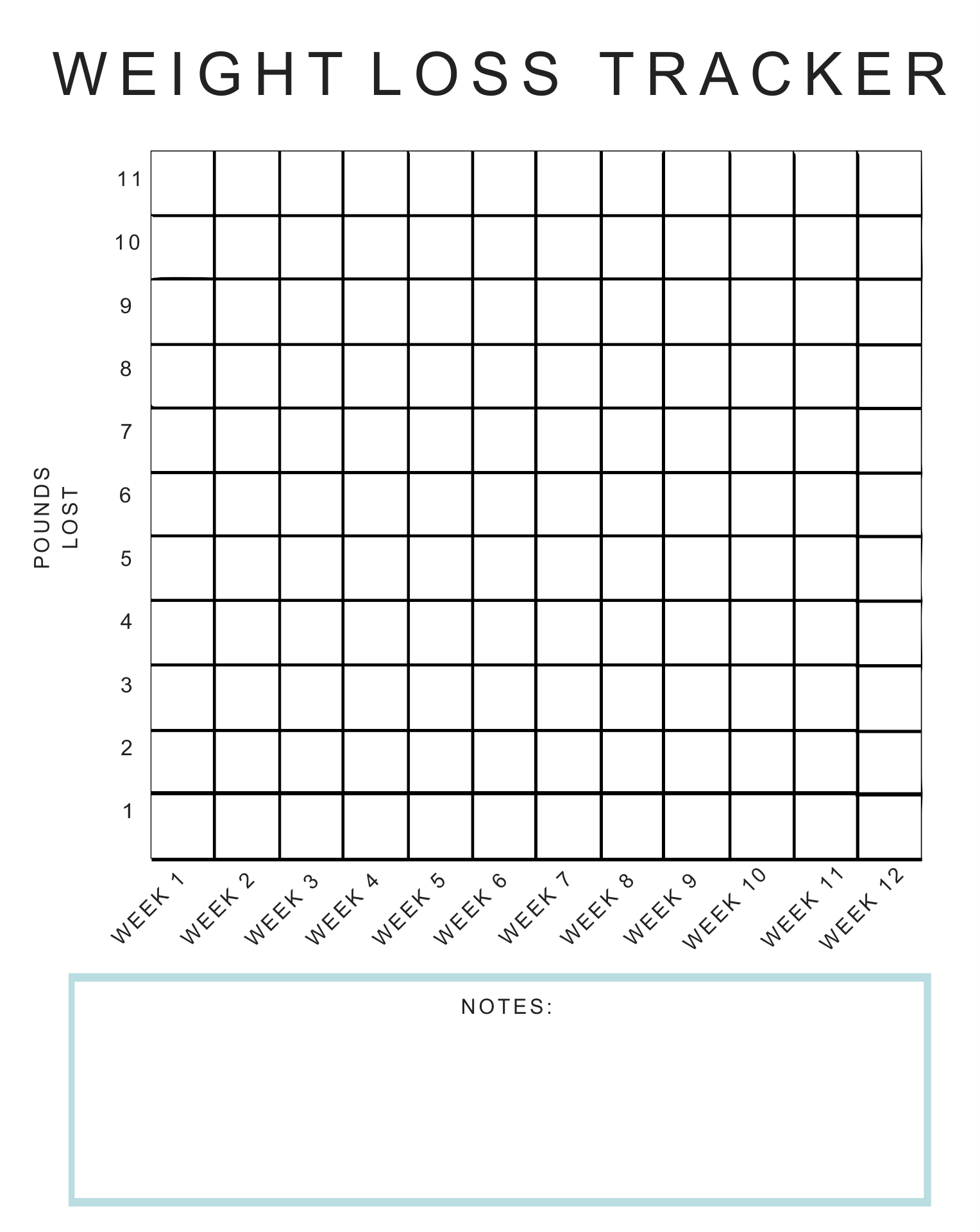 Free Weight Loss Graph Printable