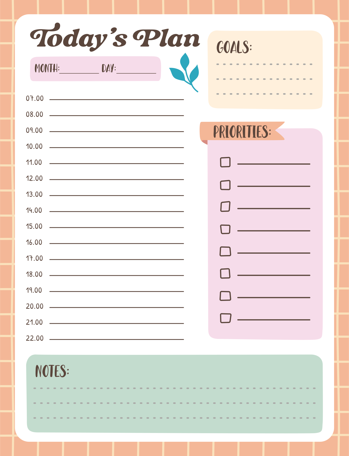 Printable Hourly Planner Template printable-hourly-planner-template