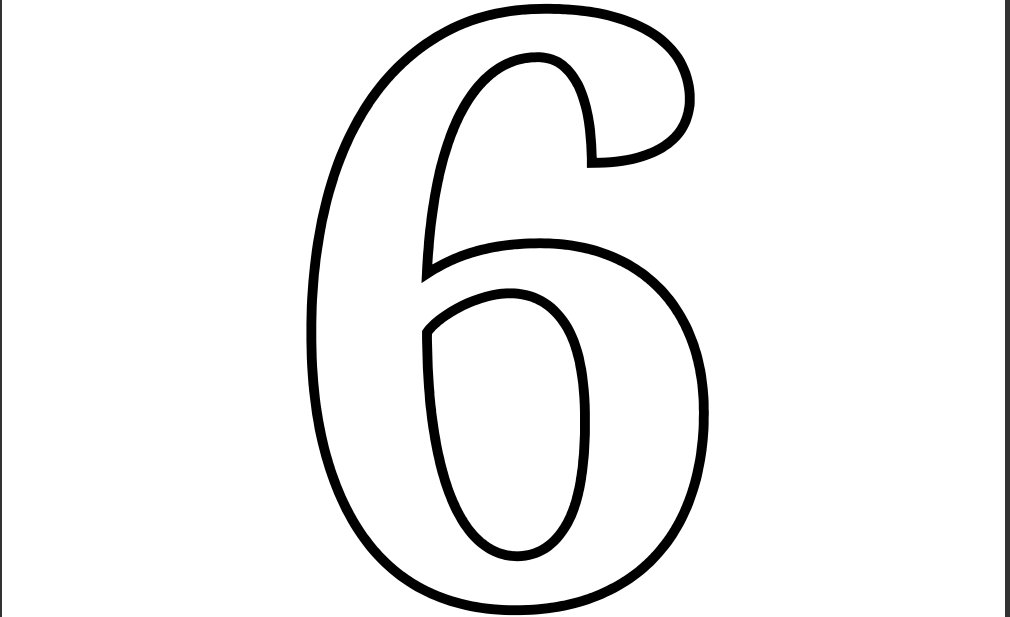 4 Best Images of Printable Number 6 Template Large Printable Numbers