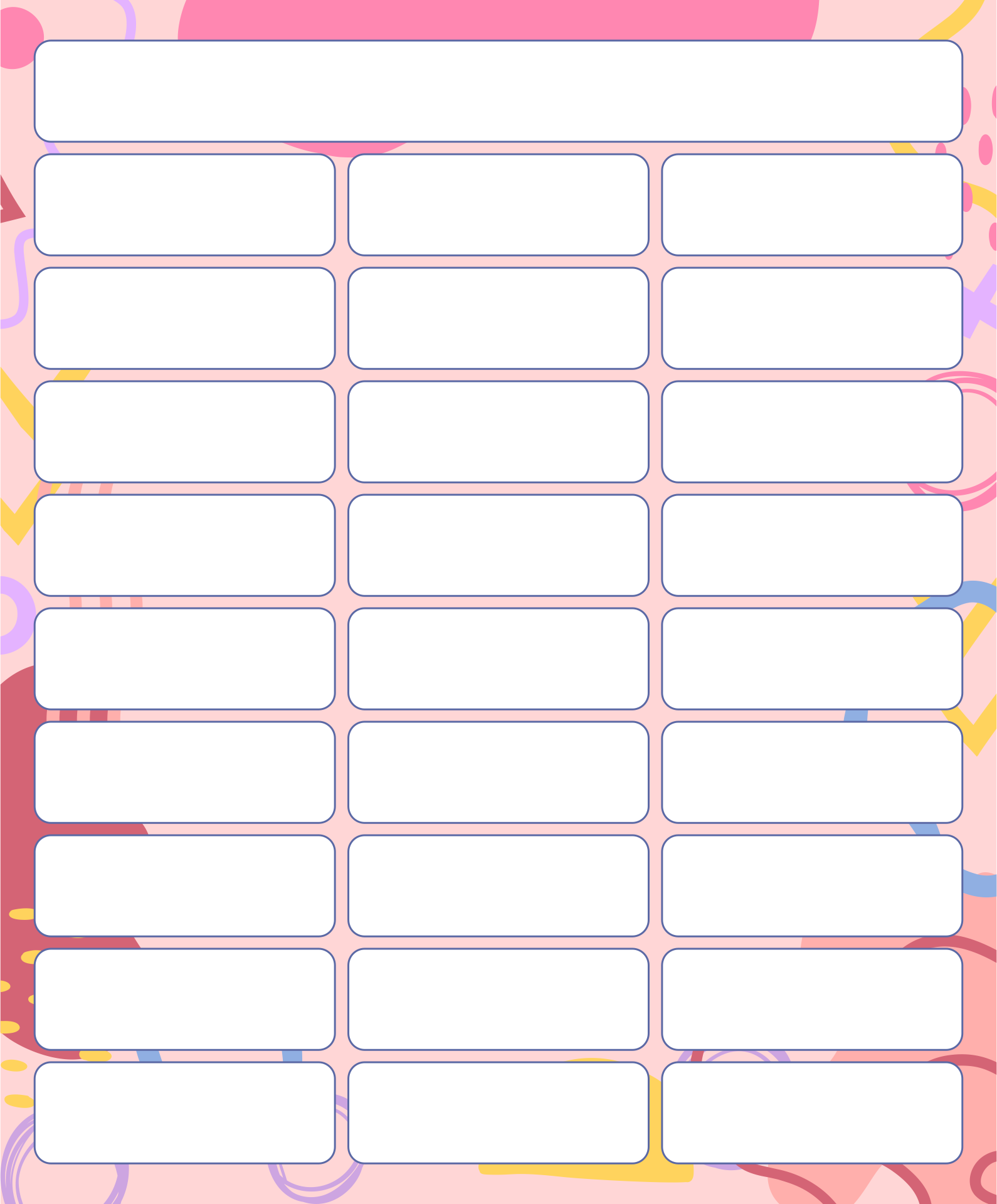 5 Best Images of Printable Blank Chart With Lines Printable Blank