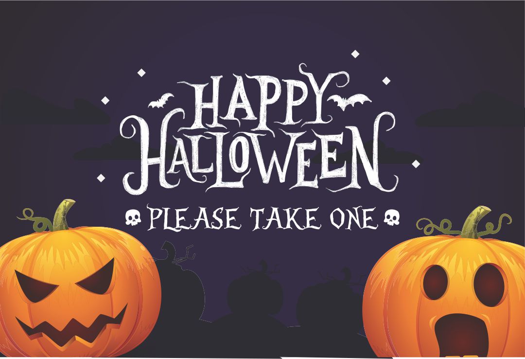 Happy Halloween Please Take One Sign Free Printable