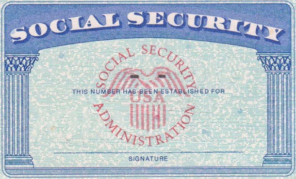 Blank Social Security Card Template