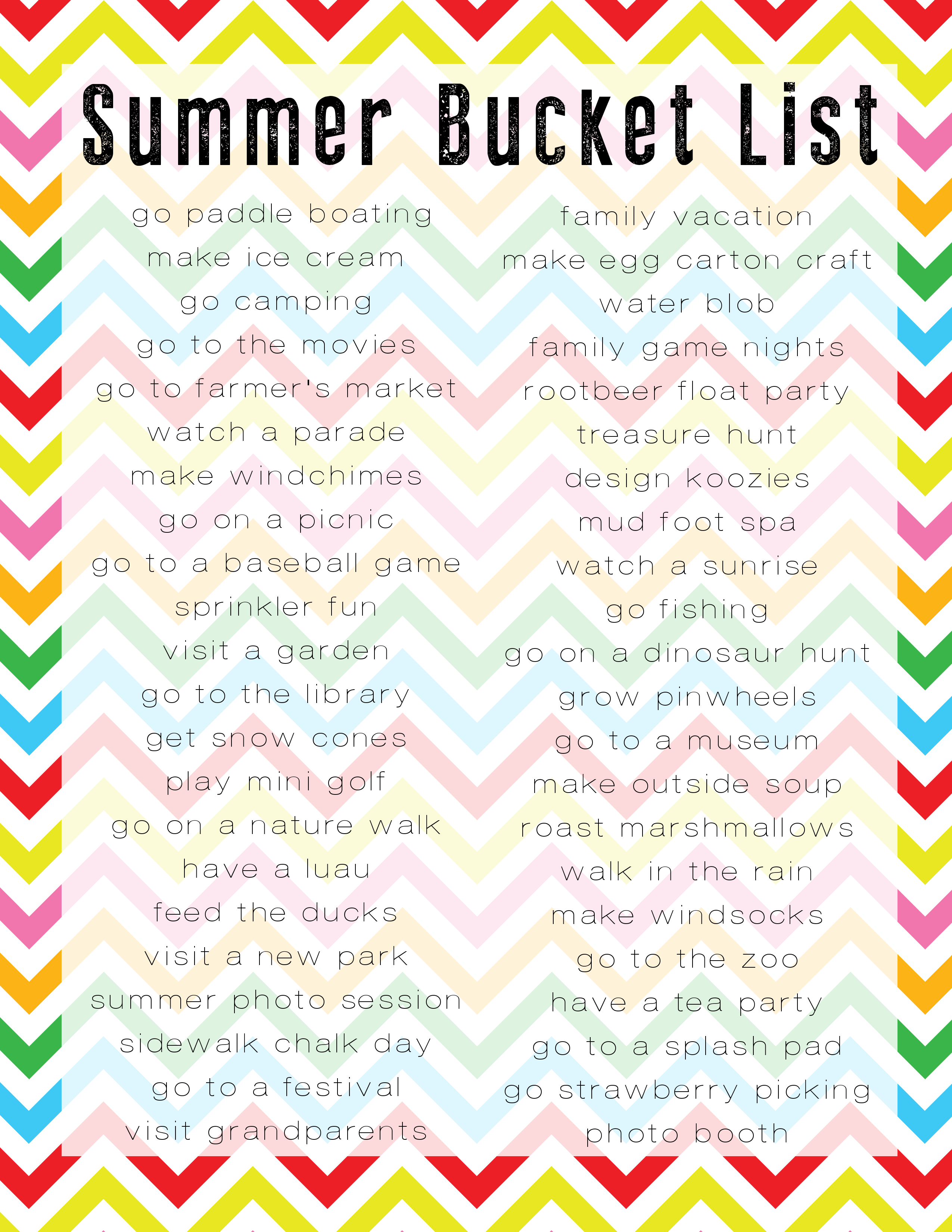 5 Best Images of 2015 Printable Bucket Template Summer Bucket List