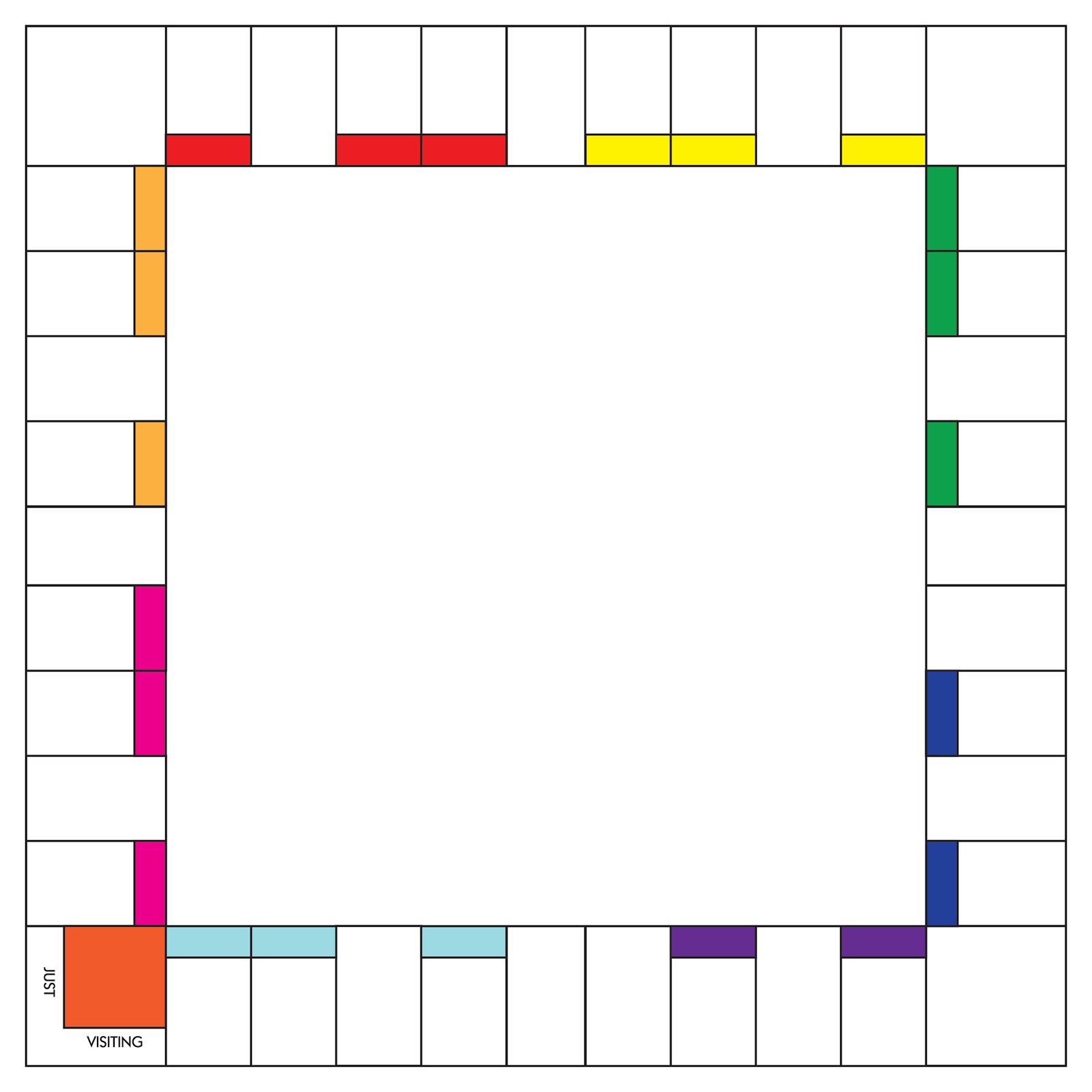 5 Best Images of Printable Monopoly Game Board Template - Blank