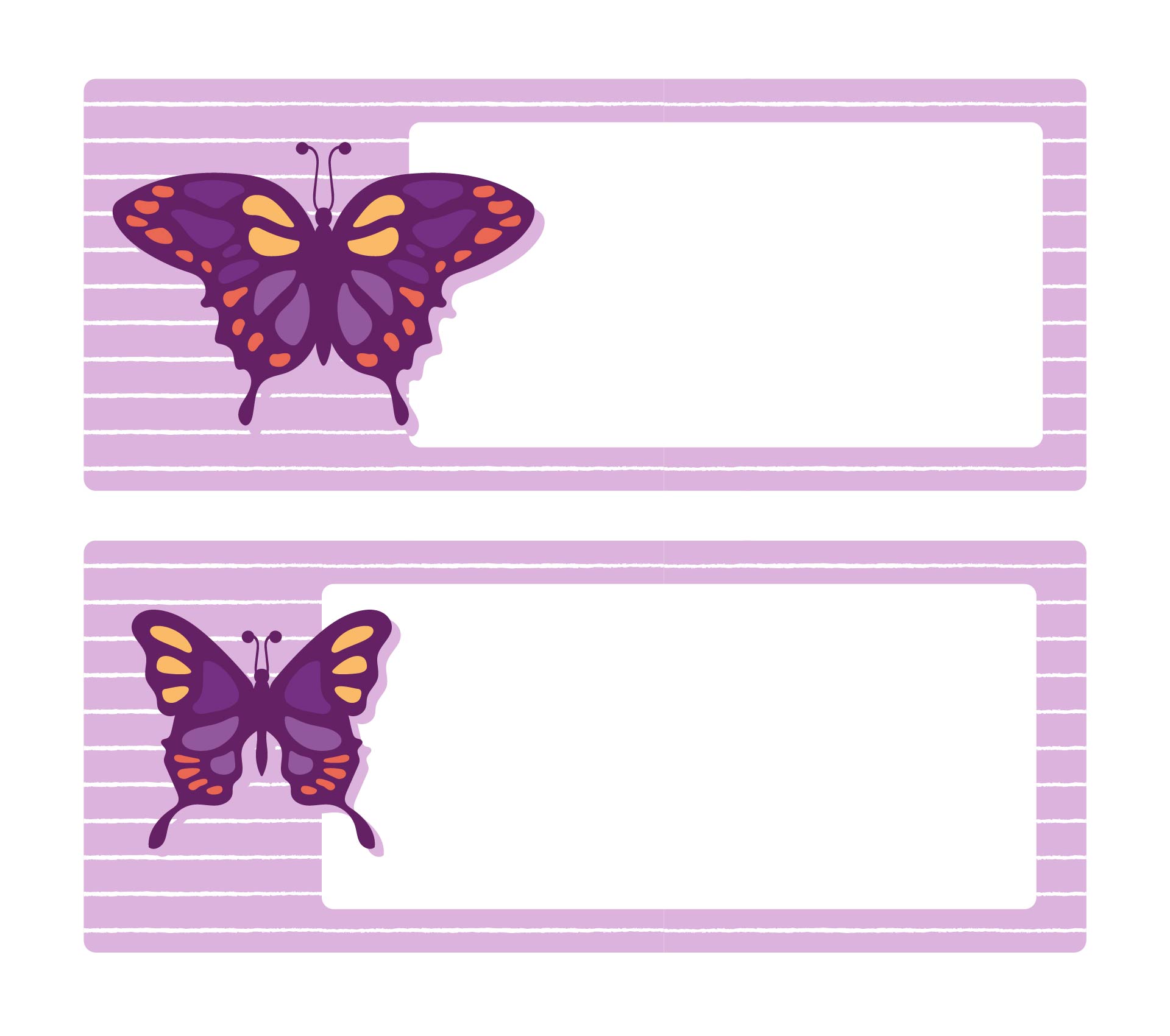Free Printable Butterfly Name Tags