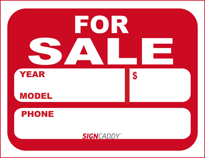 Free Printable Car For Sale Signs