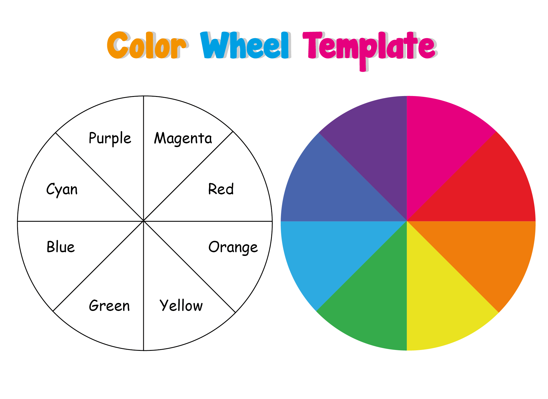 6 Best Images Of Color Wheel Printable For Students Blank Color Wheel