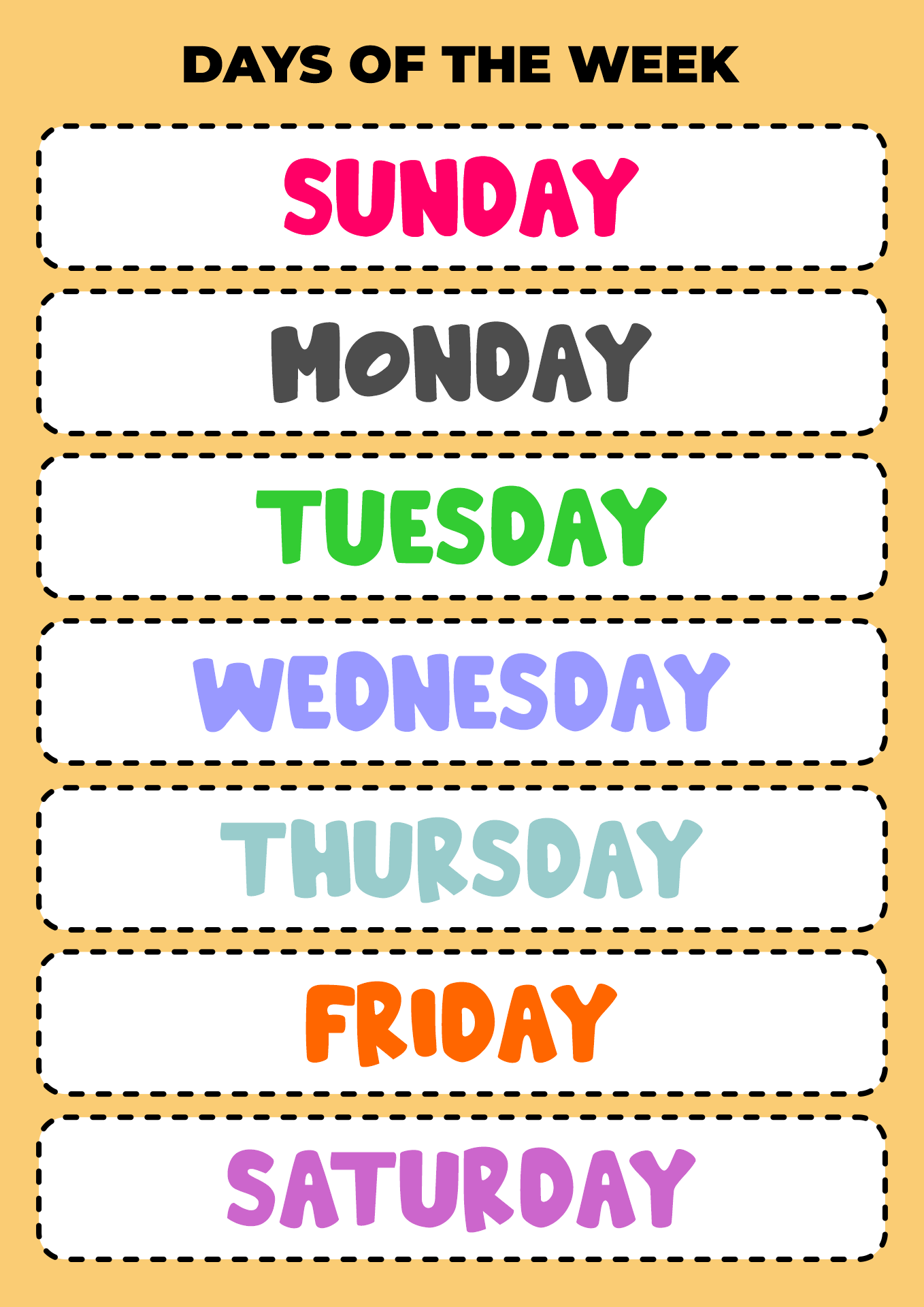 7 Best Images Of Teaching The Days Of Week Preschool Printables Free 