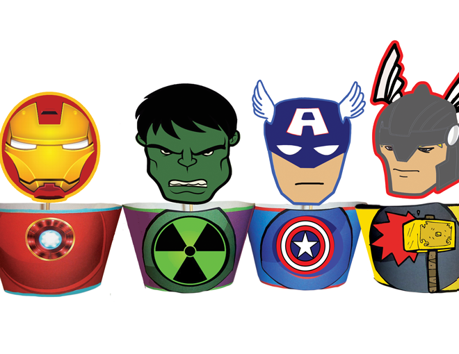 Avengers Cupcake Toppers Free Printable