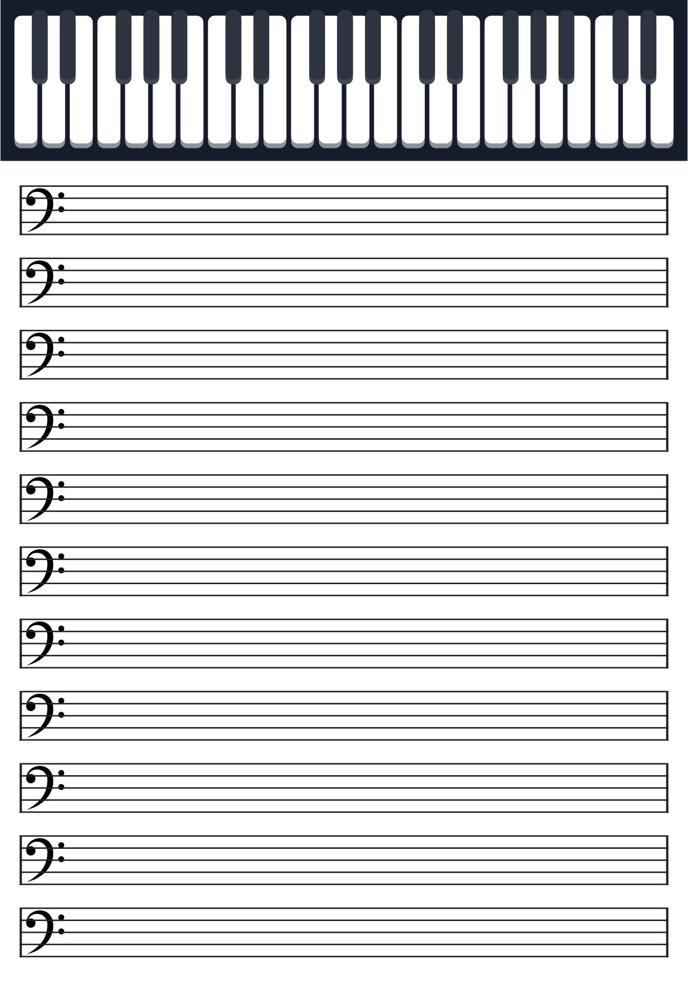 Music Notes Paper Template