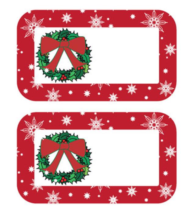 Xmas Labels Templates Free