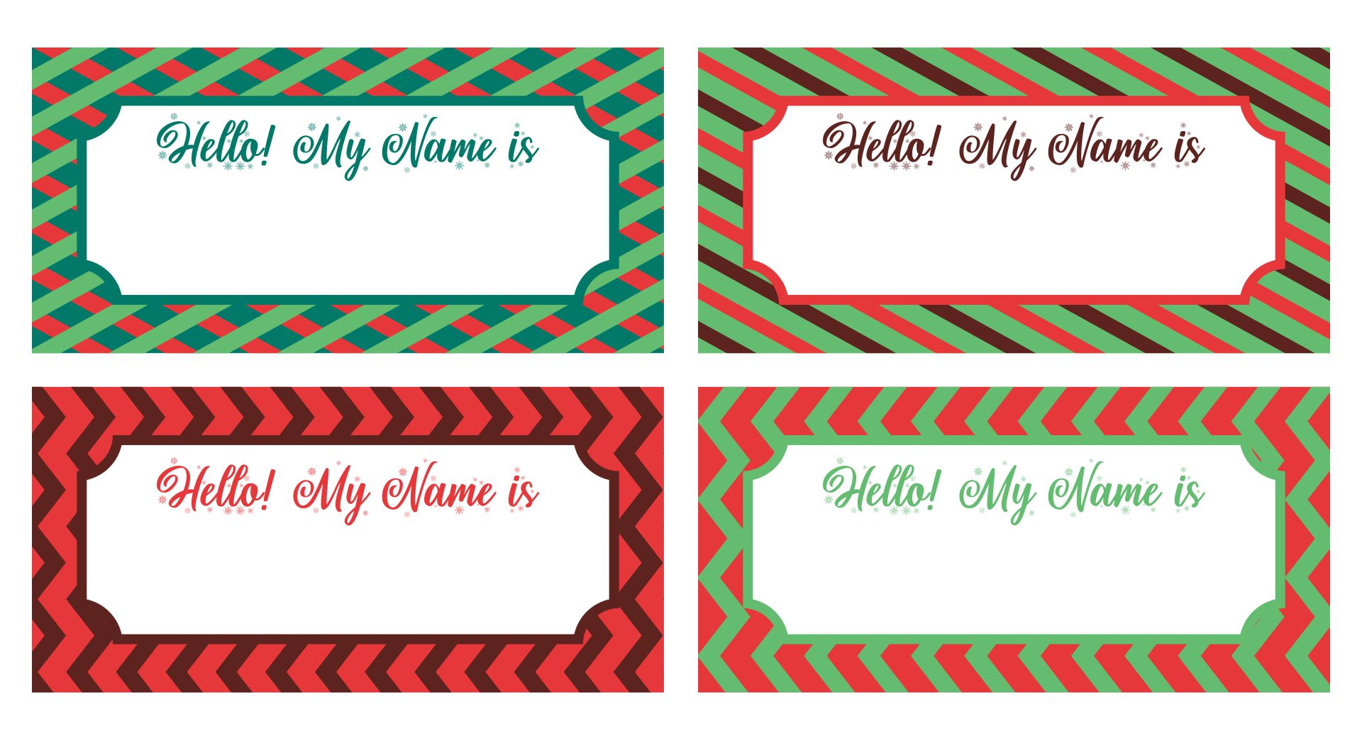  Christmas Name Badges Printable Free Printable Templates