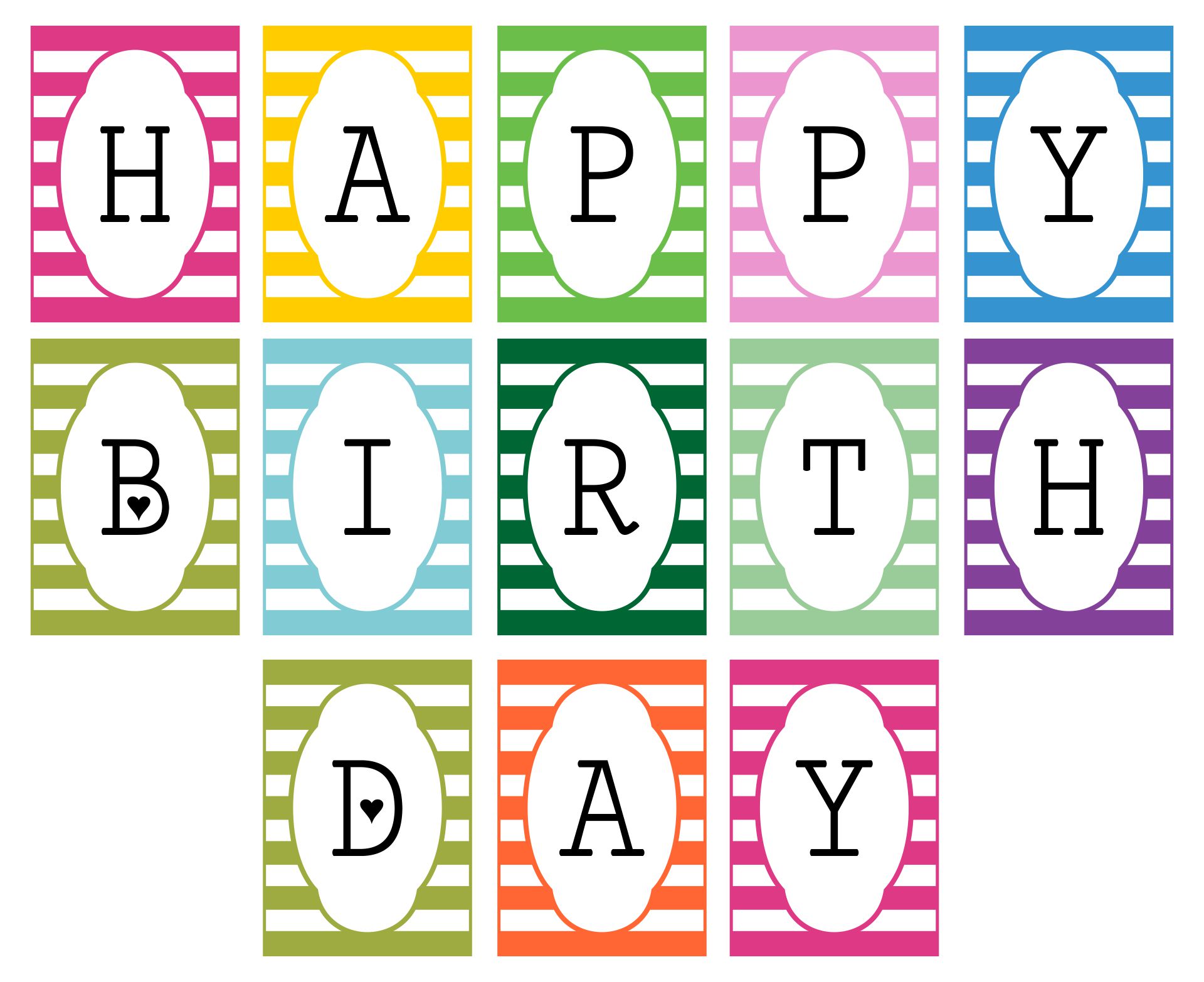 Birthday Banner Printable Templates