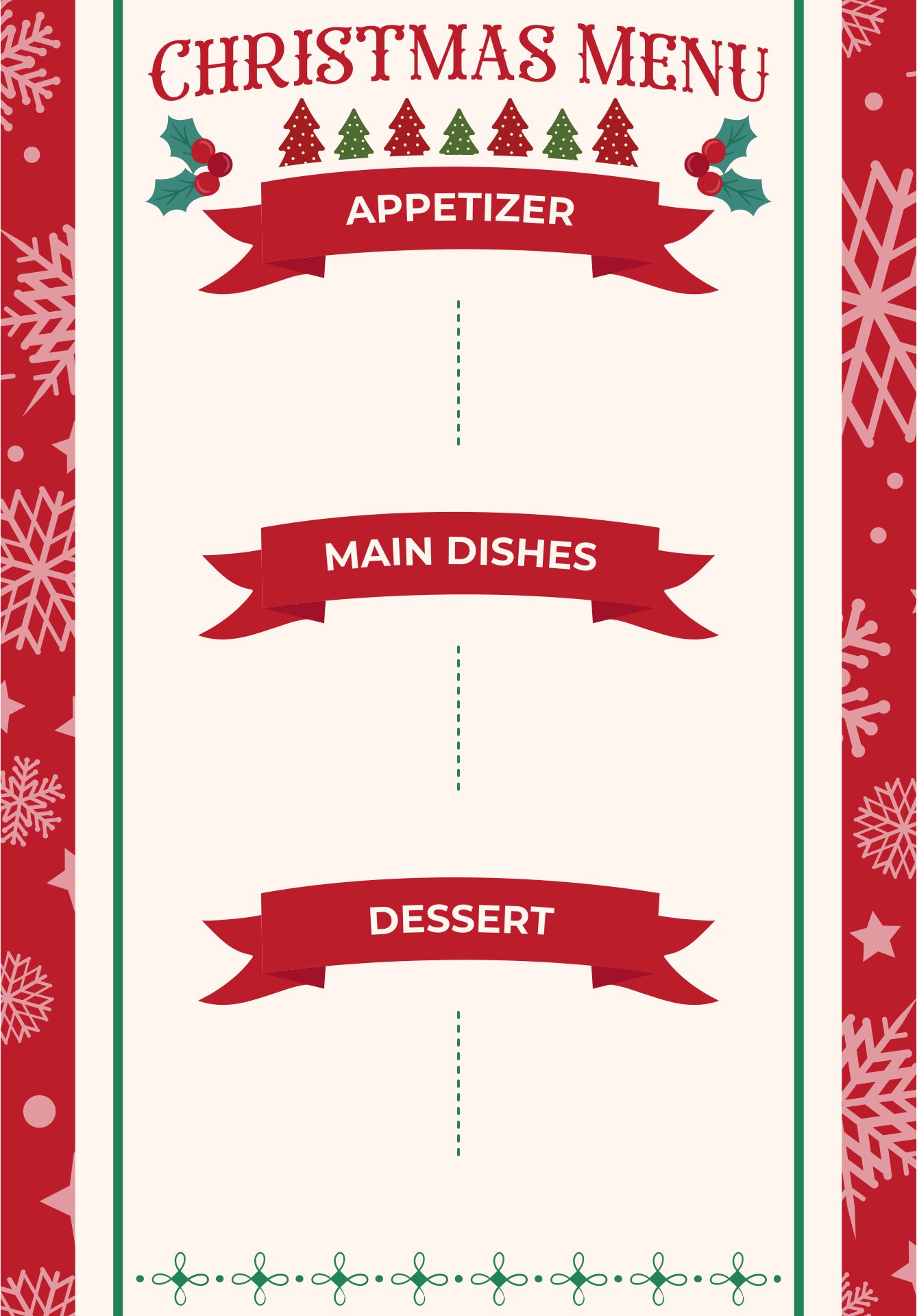 5 Best Images of Christmas Dinner Menu Printable - Free Printable