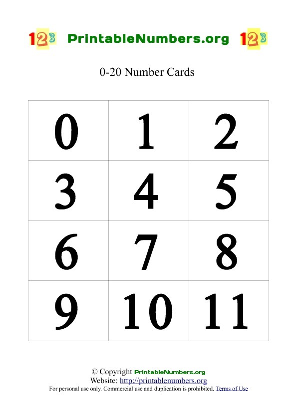 5 Best Images of Numbers 0 100 Printable Printable Number Cards 0 100