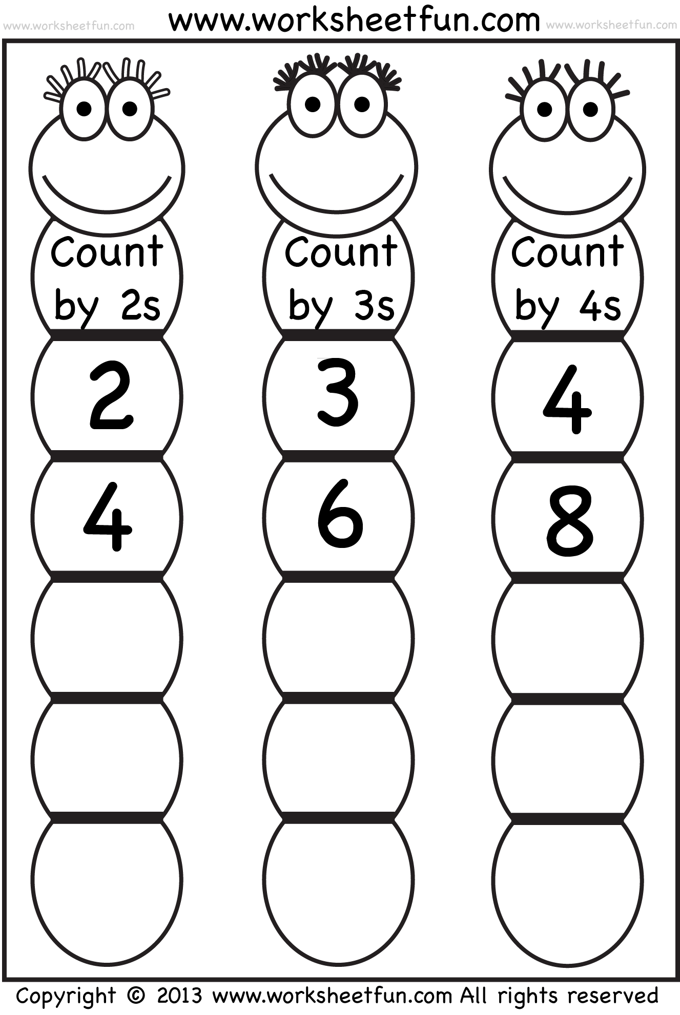 Skip Counting By 2 Worksheets Free Printable