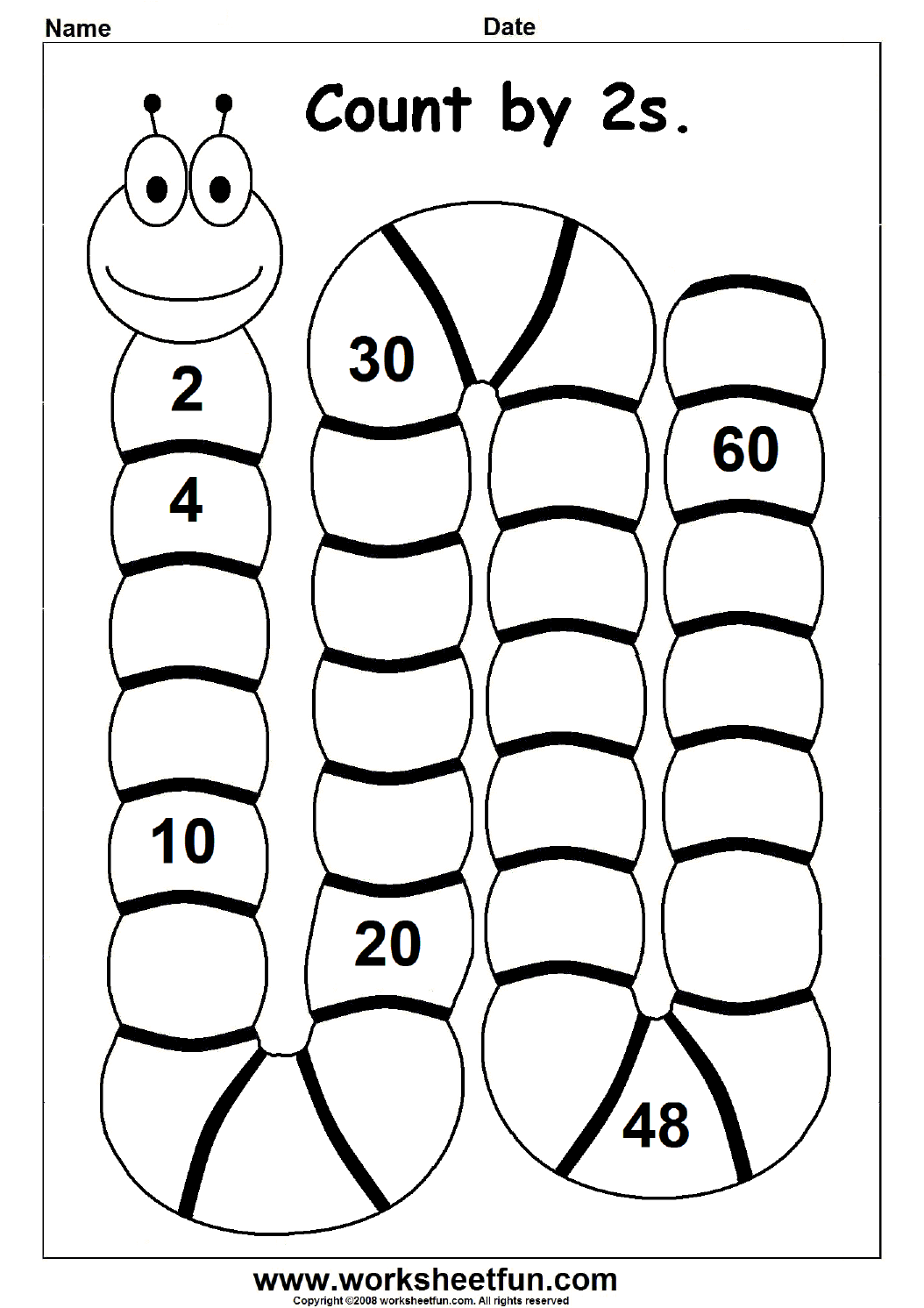 Free Skip Counting Worksheets For 1st Grade - skip counting free