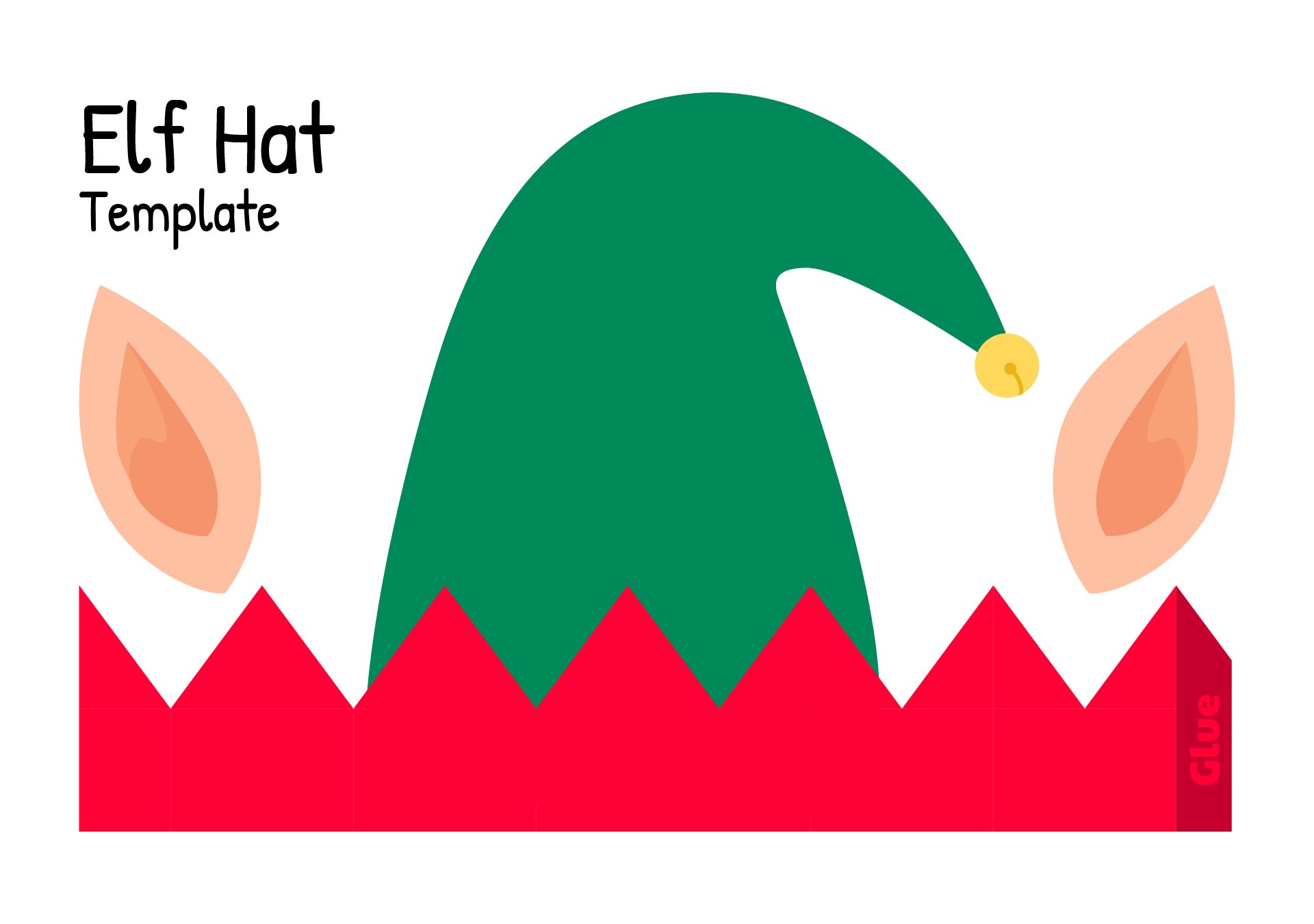 4 Best Images Of Felt Elf Hat Pattern Printable Printable Elf Hat 