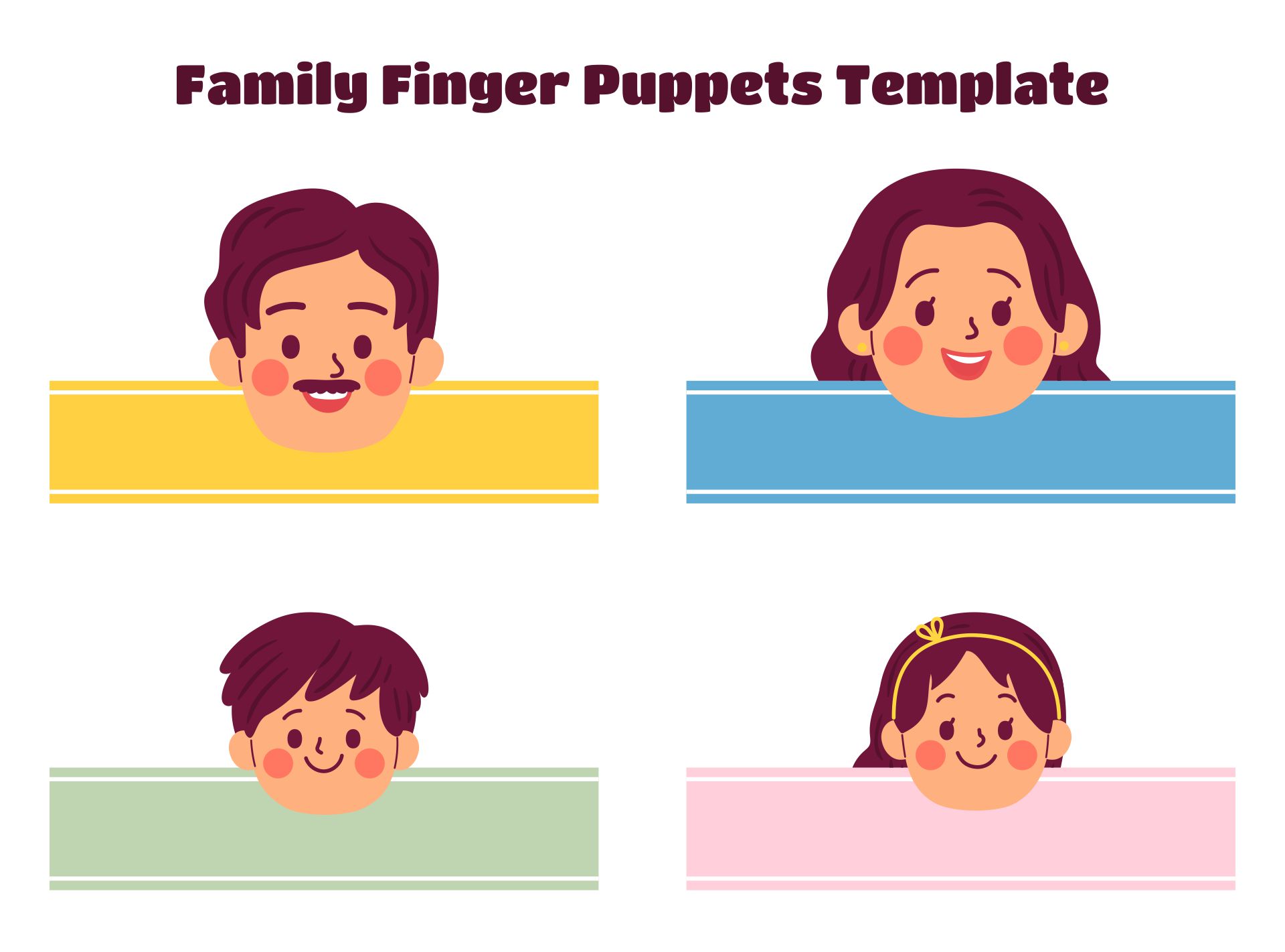 8 Best Images of People Puppet Printable Template Finger Puppet