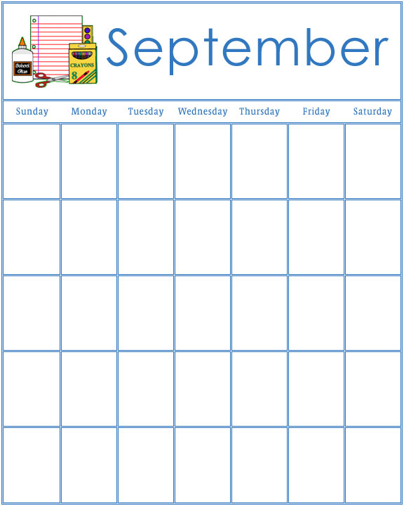 9 Best Images Of Kindergarten Printable Calendar Month By Month Free