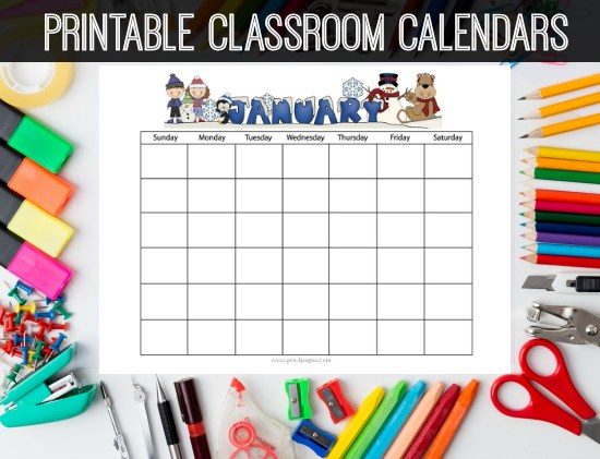 8 Best Images of Preschool Printable Calendar Month Headers - Free