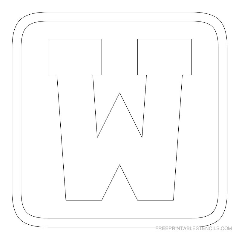 7 Best Images Of Printable Block Letter W Printable Block Letters