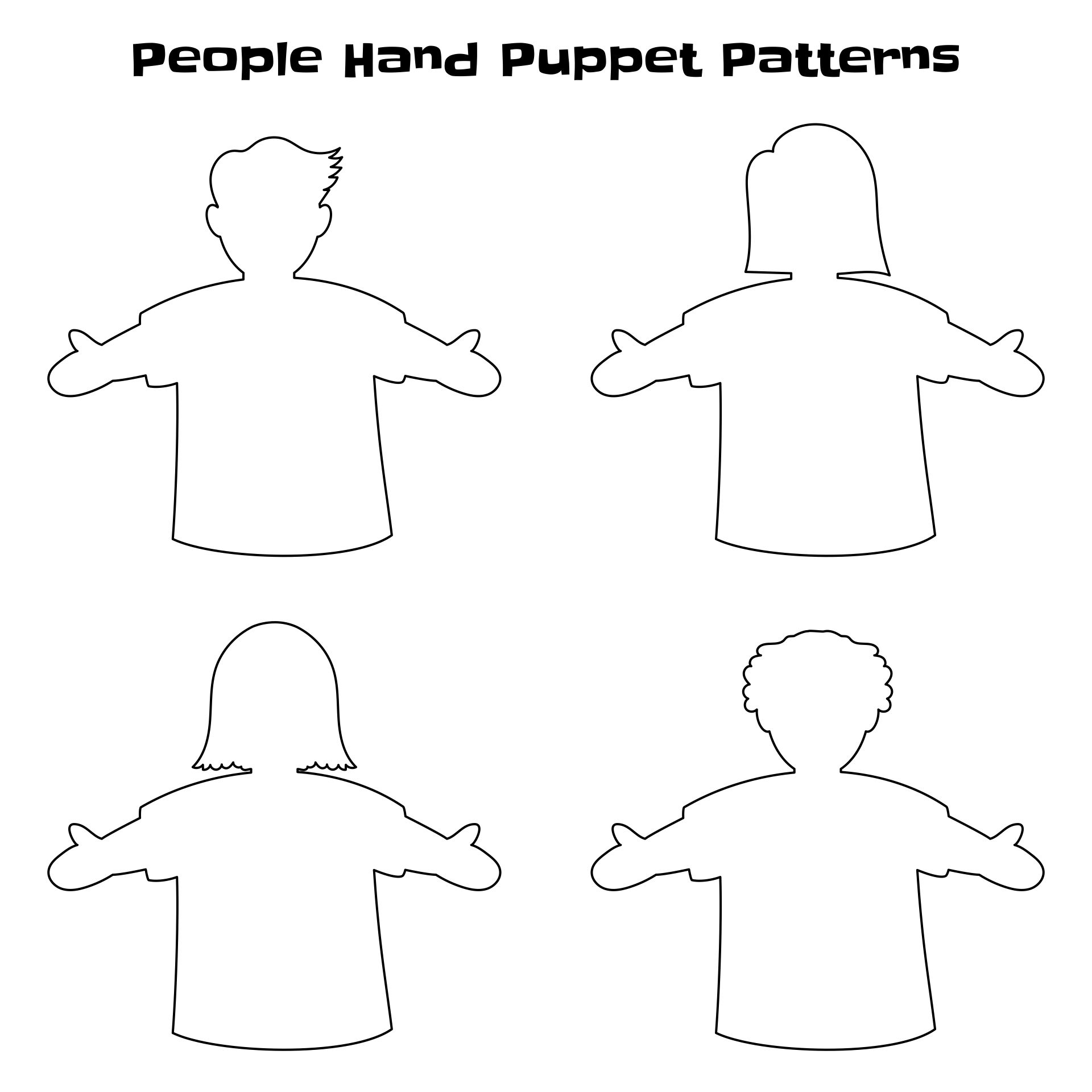 8 Best Images of People Puppet Printable Template Finger Puppet