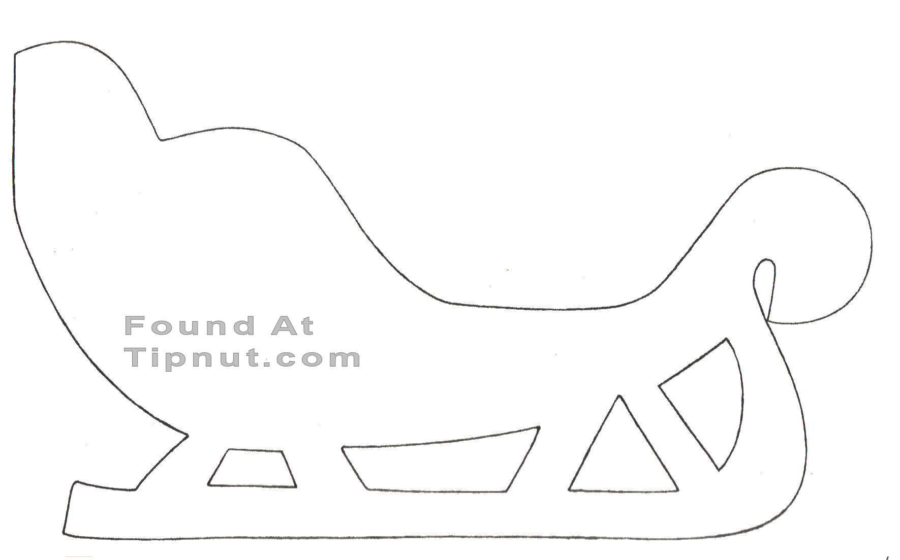 Santa Sleigh Cut Out Template