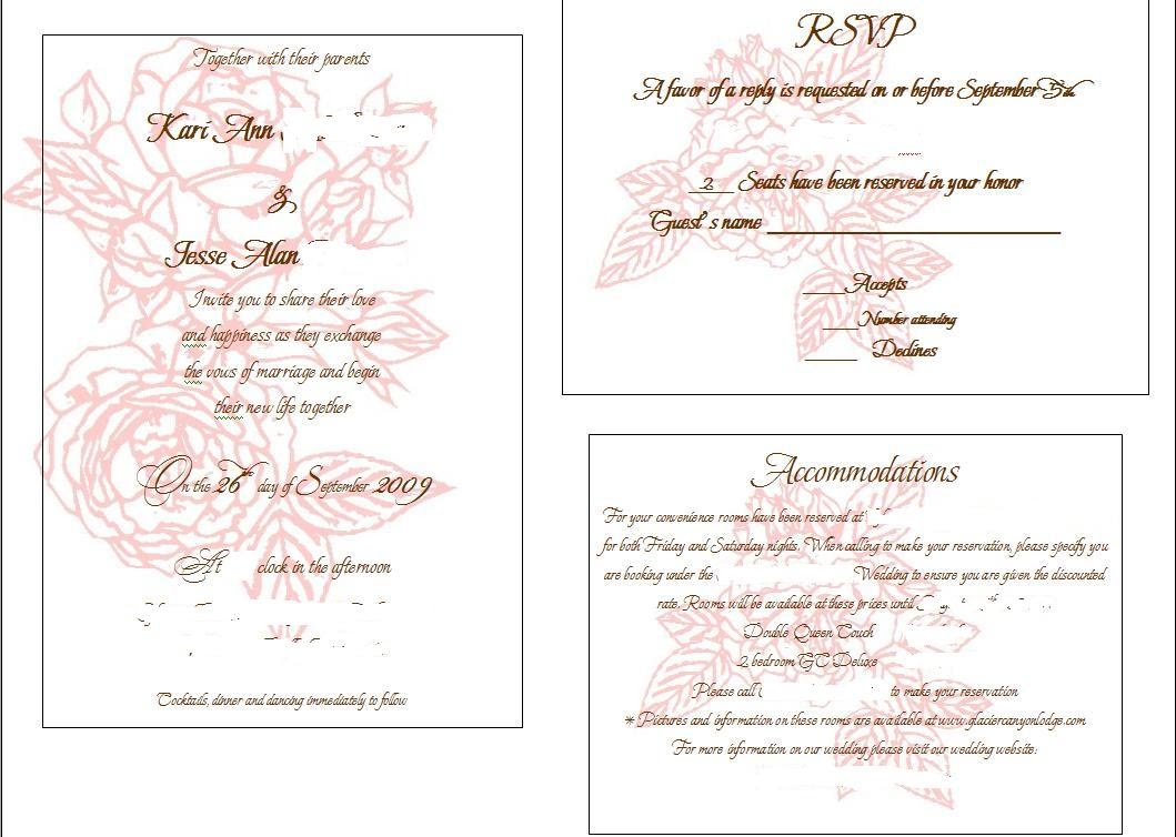 Free Printable Invitation Inserts