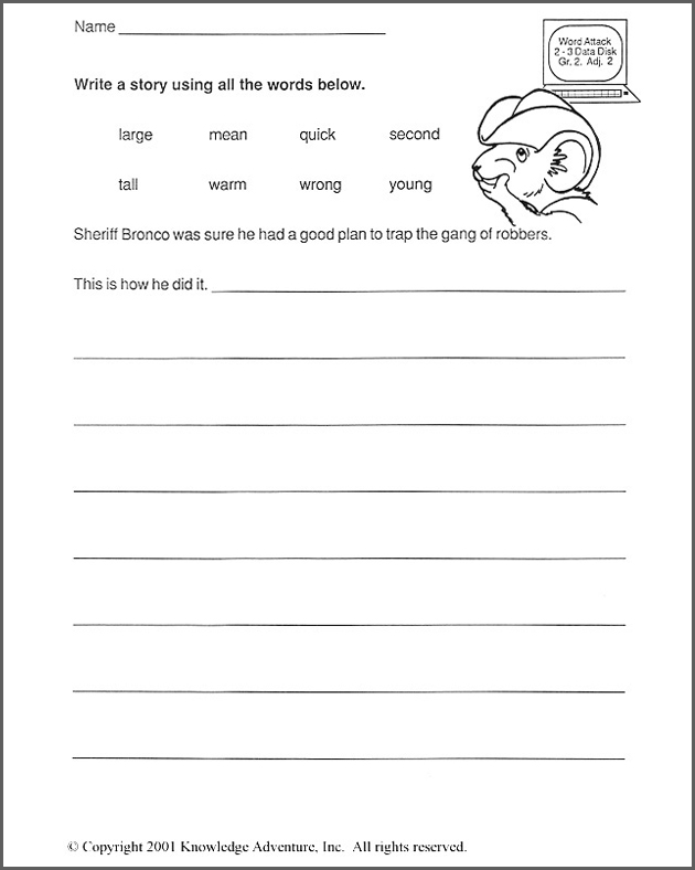 3rd grade printable writing worksheets