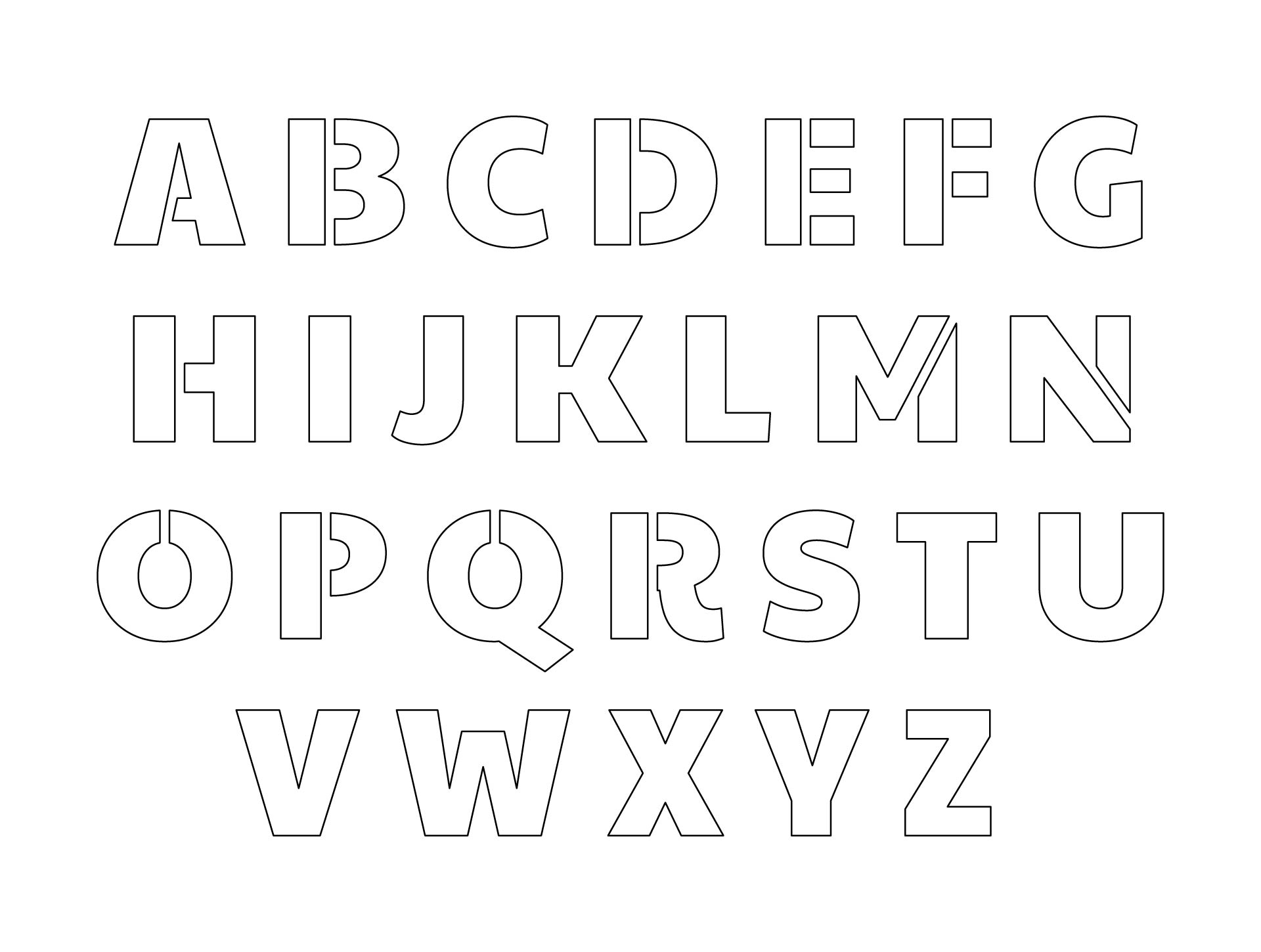 Large Letter Stencils Printable Printable Templates