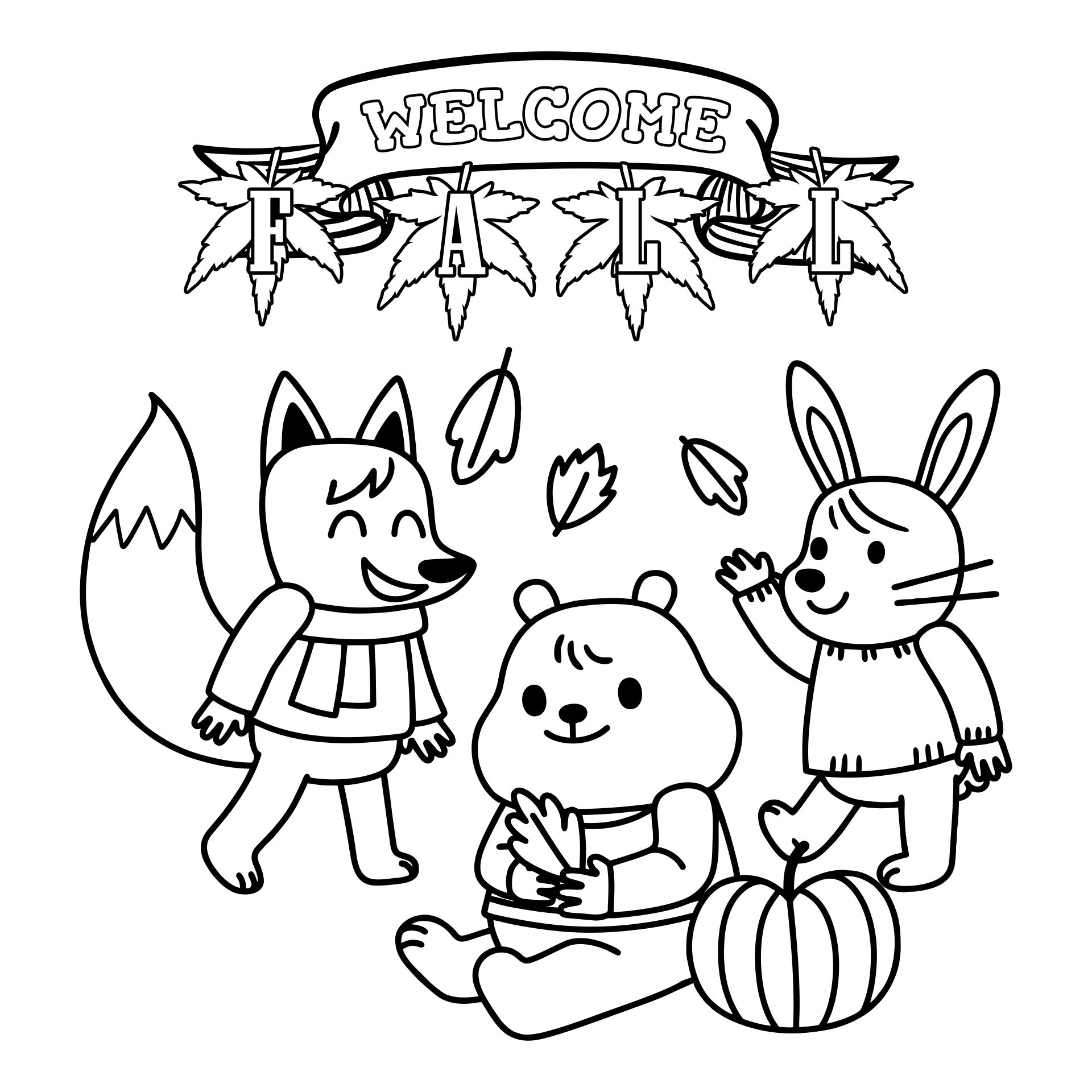 fall color by number coloring pages - photo #30