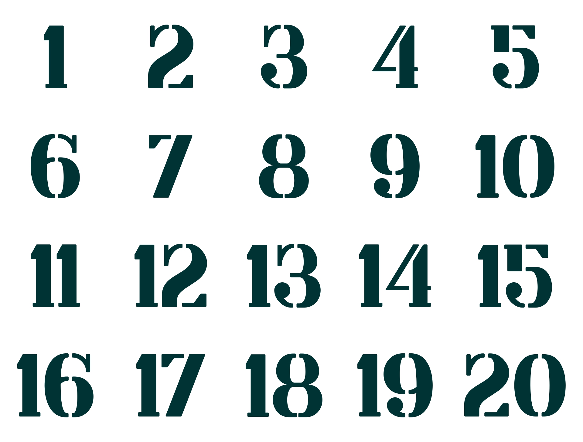 number-stencil-printable