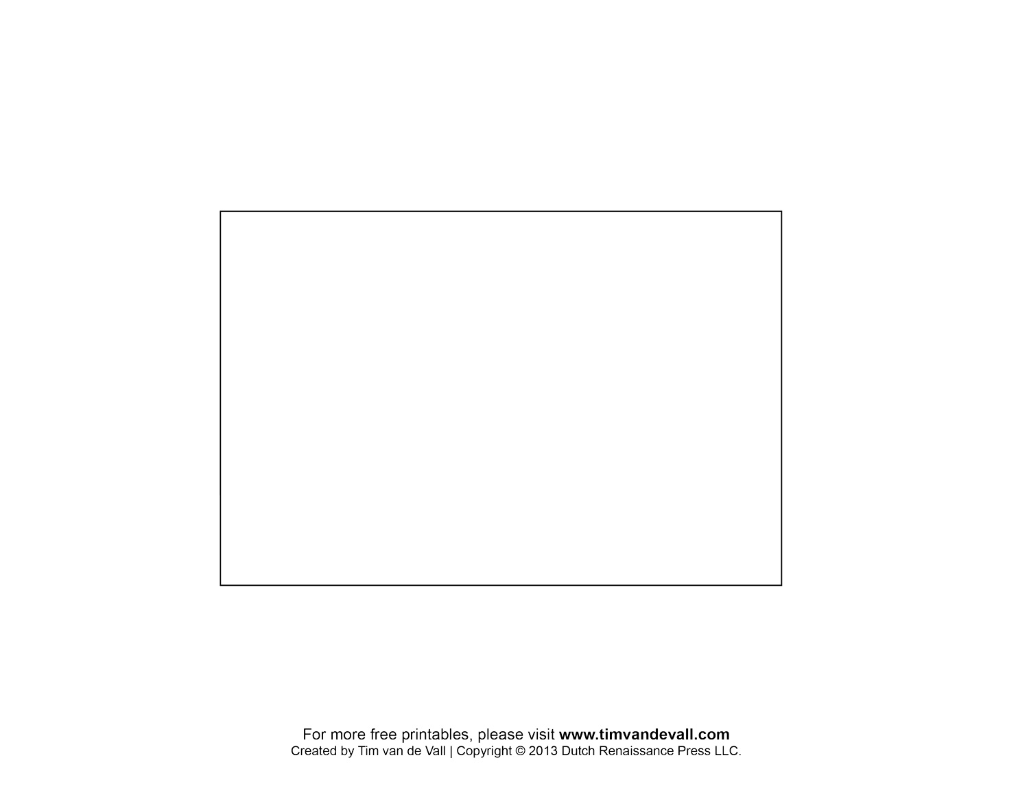 Blank Postcard Template Free Printable