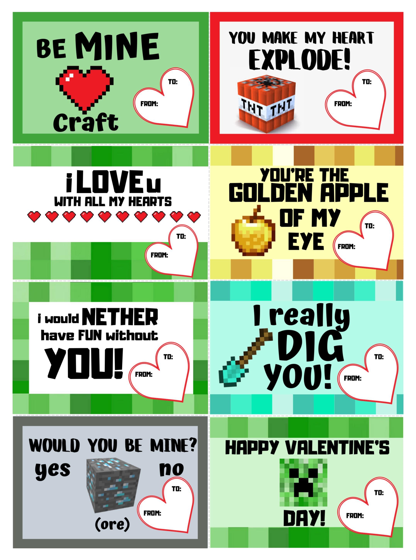 Printable Boy Valentines Cards Free