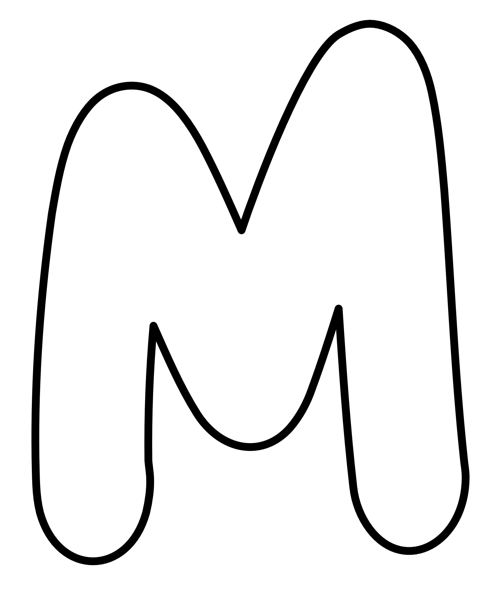7 Best Images Of Large Printable Bubble Letters M Printable Bubble