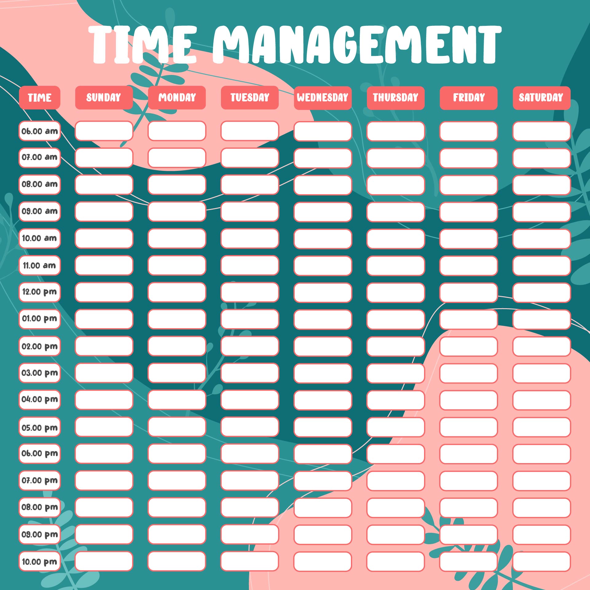 9 Best Images of Printable Worksheets For Time Management ...