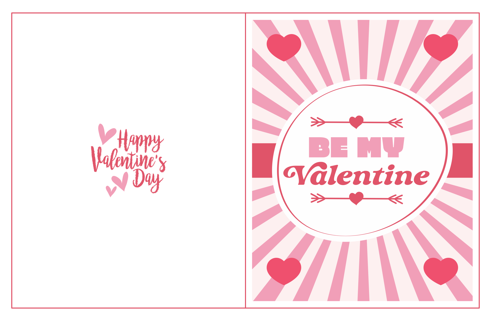 Valentine S Day Card Template Free