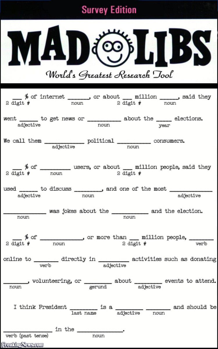 Mad Libs For Adults Free Printable