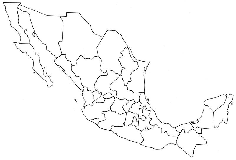 4 Best Images Of Mexico Map Outline Printable Printable Blank Mexico