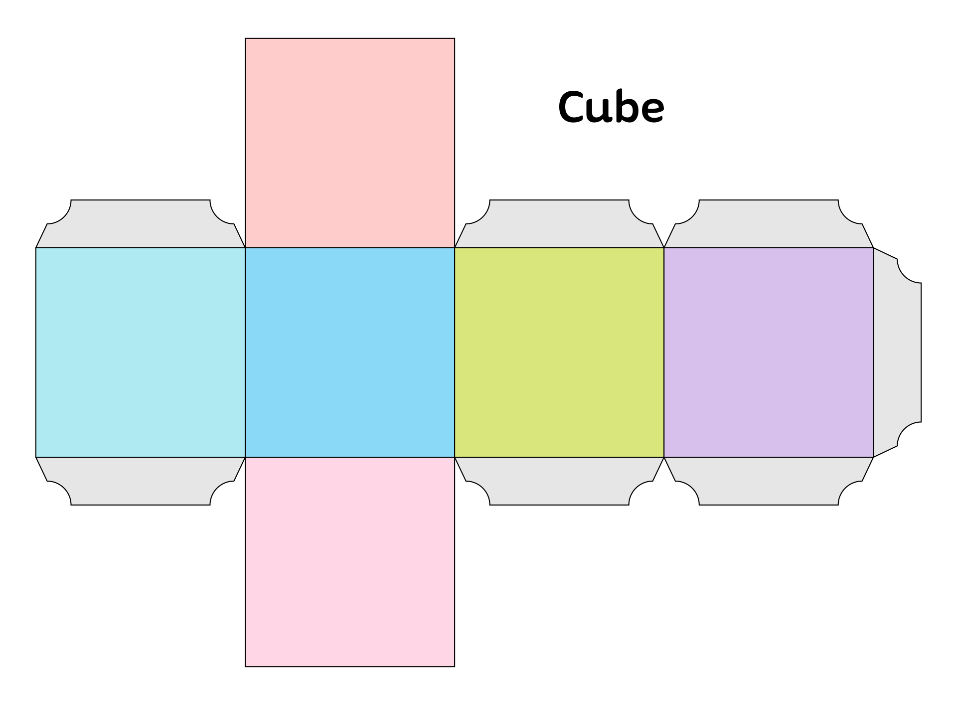 Cut Out Cube Template